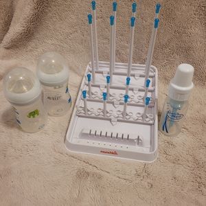 Baby Bottle Lot 2 Avent 1 Dr Brown's Munchkin Drying Rack